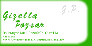 gizella pozsar business card